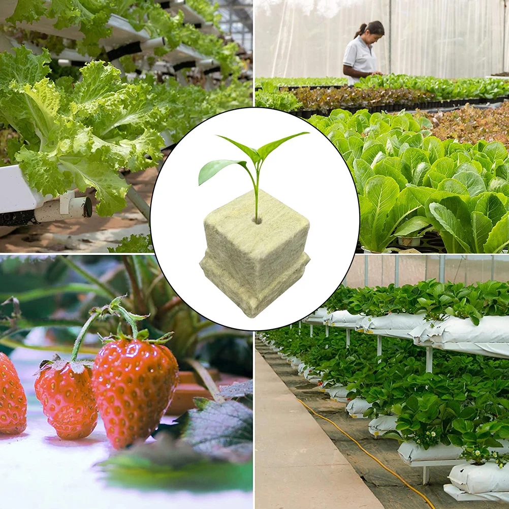 100 Pcs Grow Starter Plugs Cultivation Nursery Block Soilless Cubes Seedling Tray Easy Transplant Gardening Supplies