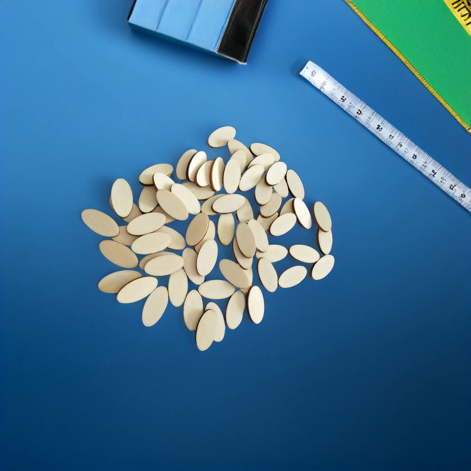 300 Piezas de Láminas Ovaladas de Madera en Blanco - Rodajas sin Acabado para Manualidades, Proyectos de Pintura, Decoración Infantil