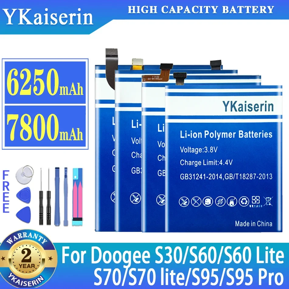 YKaiserin BAT173605580 BAT19M105150 BAT17S305580 Battery For Doogee S60 S30 S70 Lite S70Lite S60Lite S95 Pro S95Pro