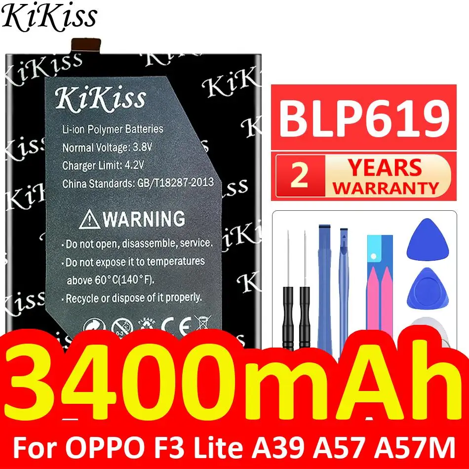 

3400 мАч BLP619 большой емкости для Oppo F3 Lite A39 A57 A57M аккумулятор мобильного телефона