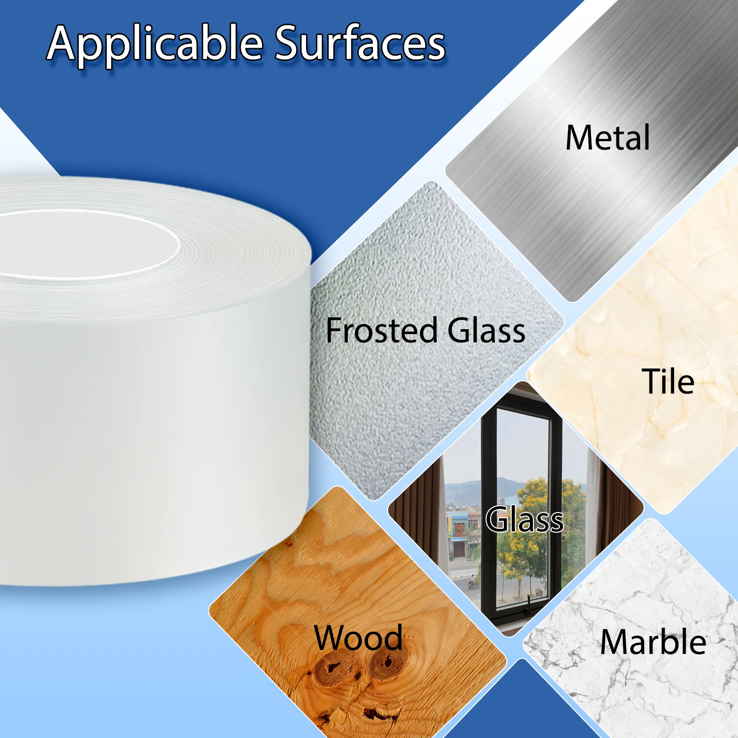 Single-Sided Nano Tape, Waterproof, Windproof and Anti-Collision Tape for Doors and Windows, Kitchen Sink Sealing Tape view 5