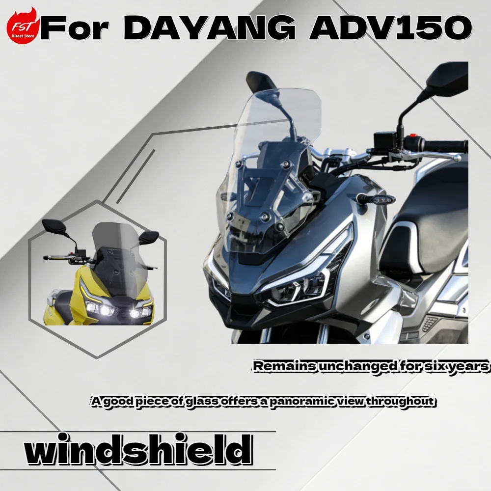 

For DAYANG ADV150 Upgrade Heightened Windshield Paint Coated & Hardened Chest Protector