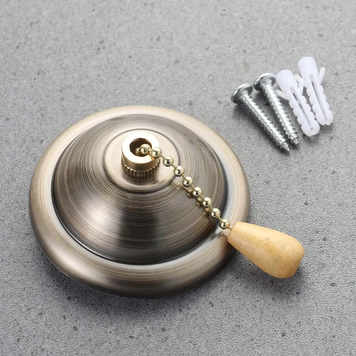 Ceiling Fan Pull Chain Set Round Beaded Iron Cord for Light Switch Lamp and Ventilation Fixture Replacement