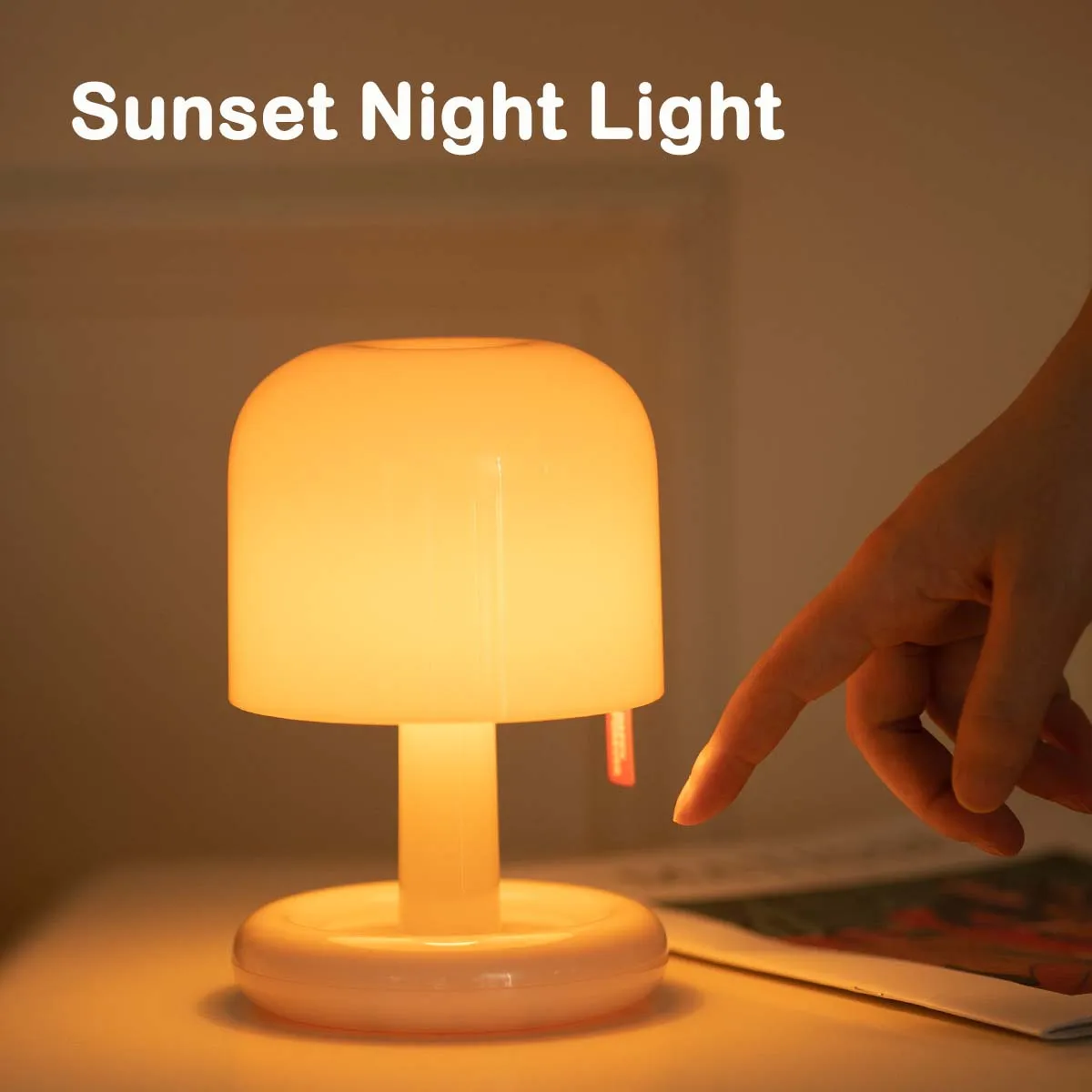 

Sunset Night Light LED Table Lamp USB Rechargeable Touch Sensor Bedside Lamp Bedroom Bar Atmosphere Mood Light Minimalist