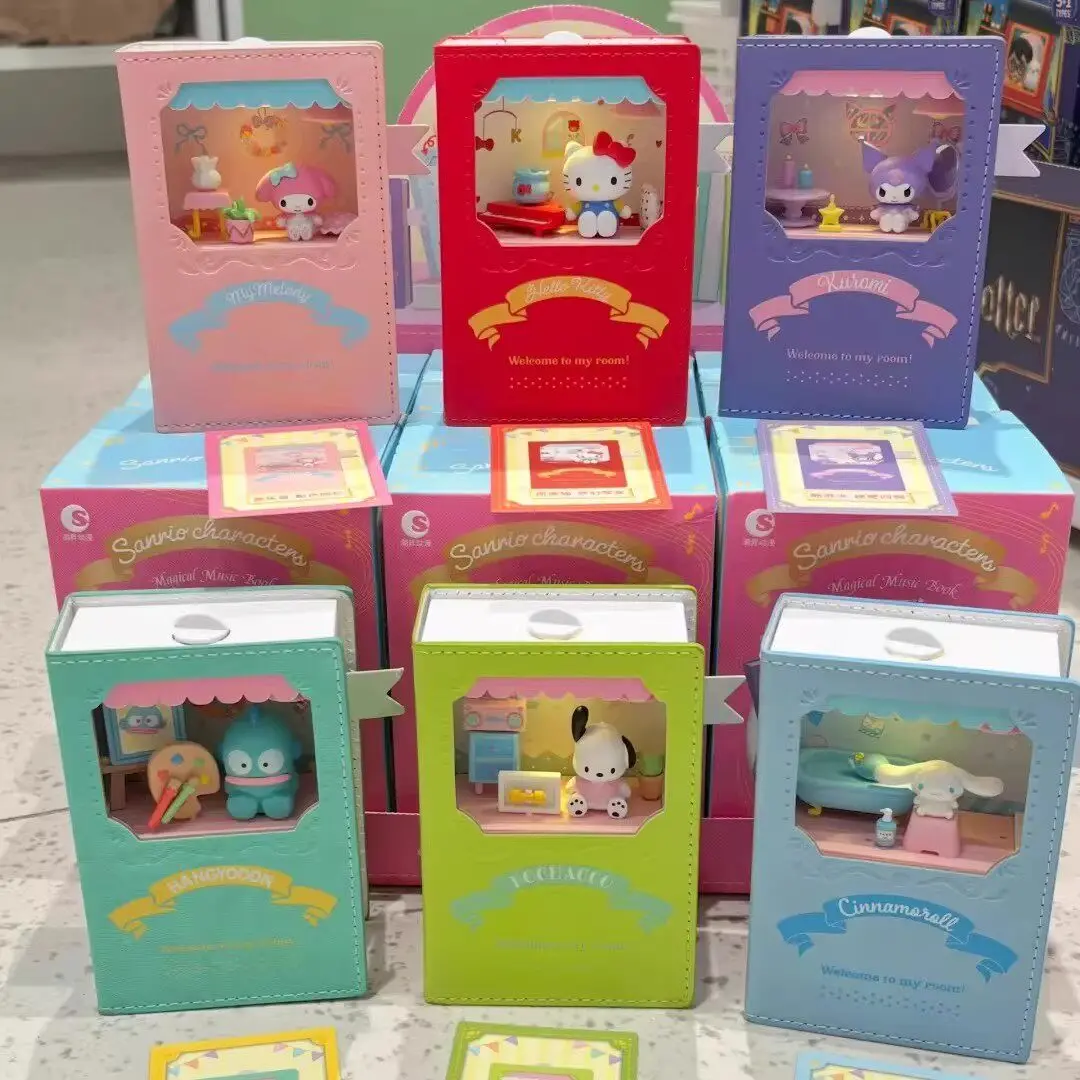 

Authentic Sanrio Music Magic Book Series Blind Box Building Block Figure Desktop Decoration Holiday Gift For Fans Kids