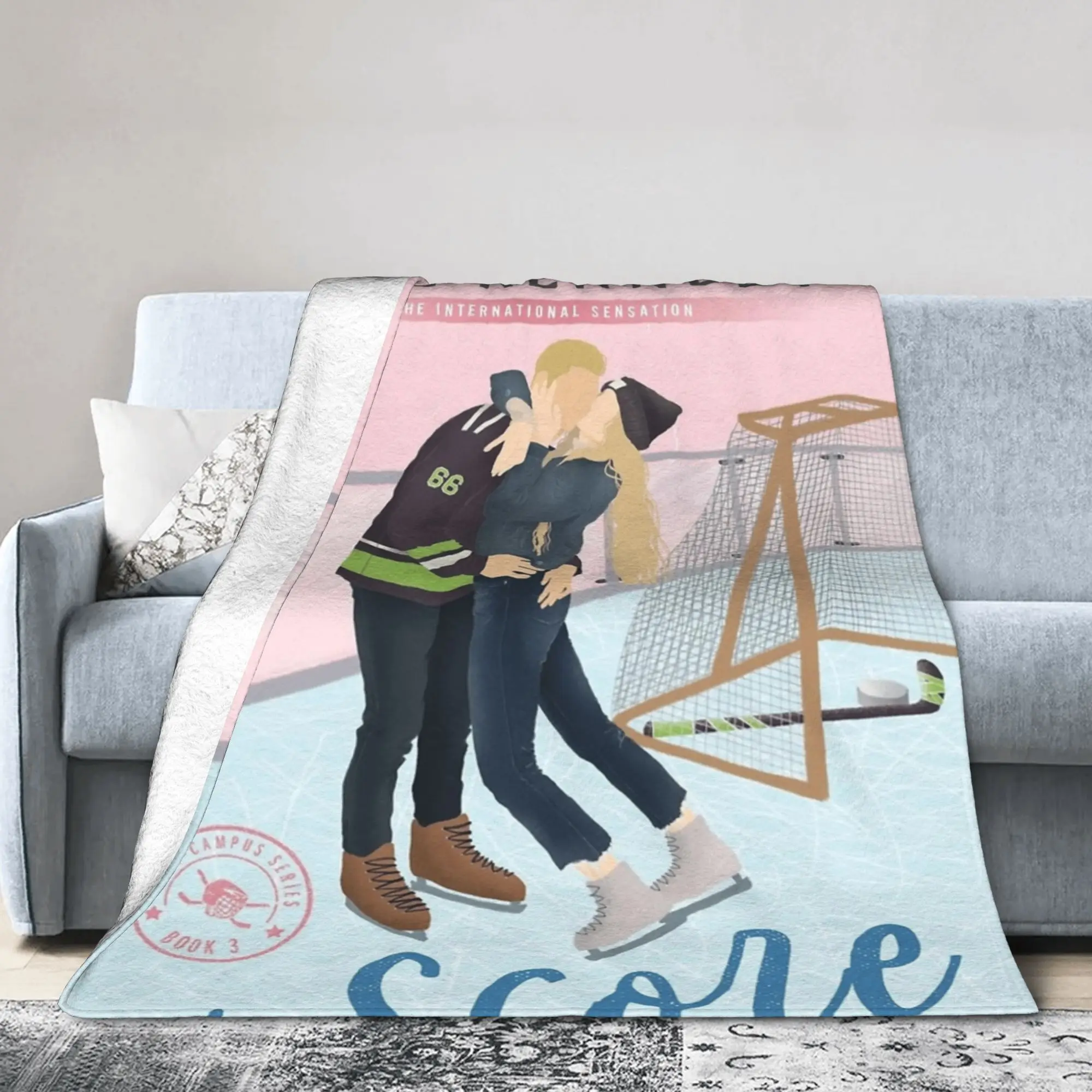 Off Campus The Score Blankets Flannel Summer Air Conditioning  Portable Lightweight Throw Blankets for Home Car Rug Piece