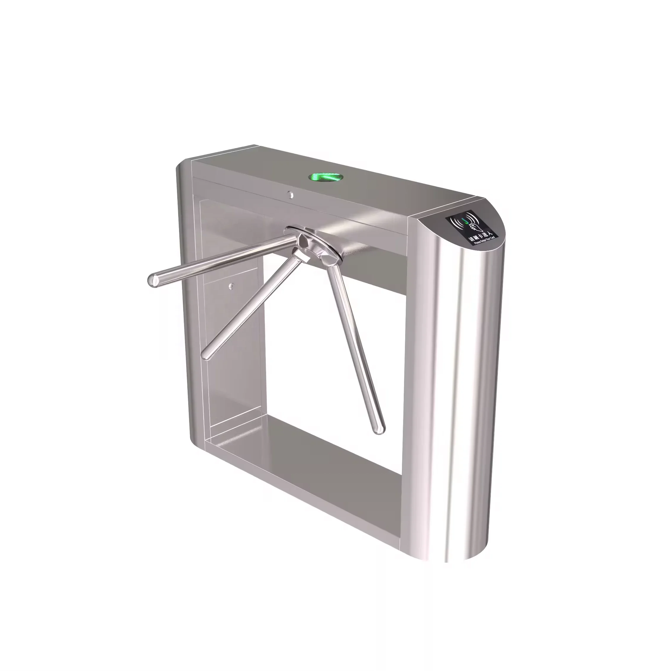 Manual Tripod Turnstile Outdoor IC ID NFC RFID Card Reader Tripod Turnstile Single Door Turnstile Gate Tourniquet For Gym