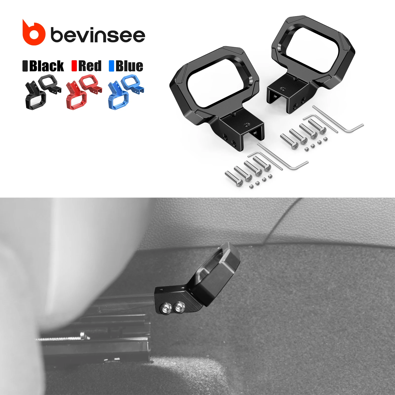 

BEVINSEE Seat Release Handle Set for Audi A1 GB/A3 8P/Q3 8U/Q5 8R/TT 8J, for VW for Golf MK5,for SEAT Ibiza,for Skoda Octavia 5E