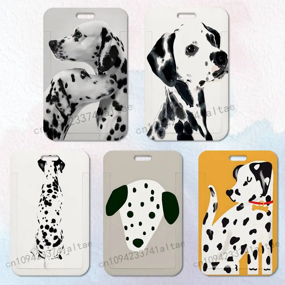 

Cute Dalmatian Dog Card Holder Lanyard Camera Neck Strap Credit Card Case ID Badge Credentials Protection