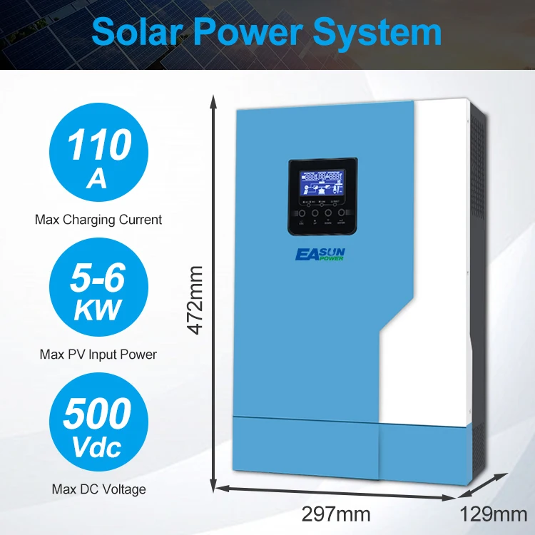 Liative un-Onduleur solaire hybride 48V, 3,5 kW, 5000W, 5,5 kW, pour batterie Lifepo4, prix de gros