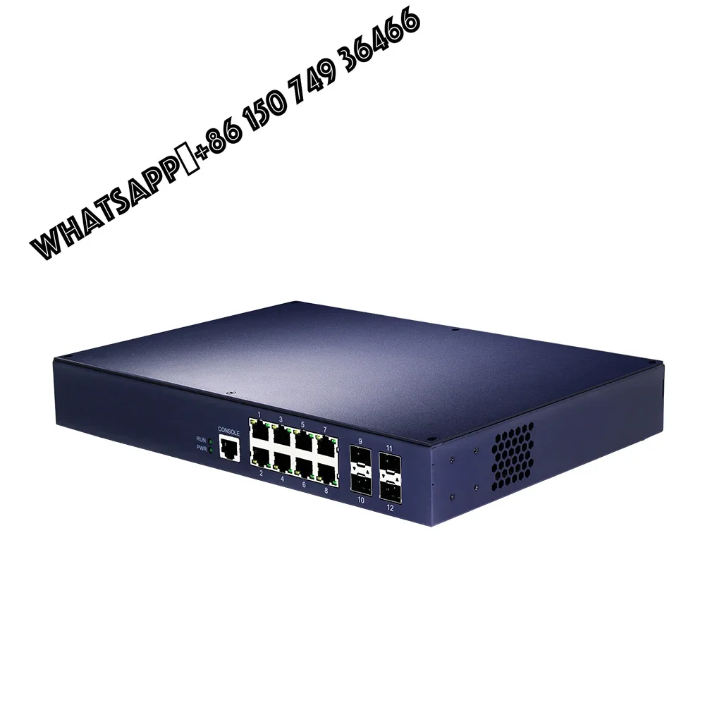 Automatic Video Compression Factory OEM 8 Port Network Switches Poe 8+4 Port 1000M Poe Switch for IP Came ra and CCTV System