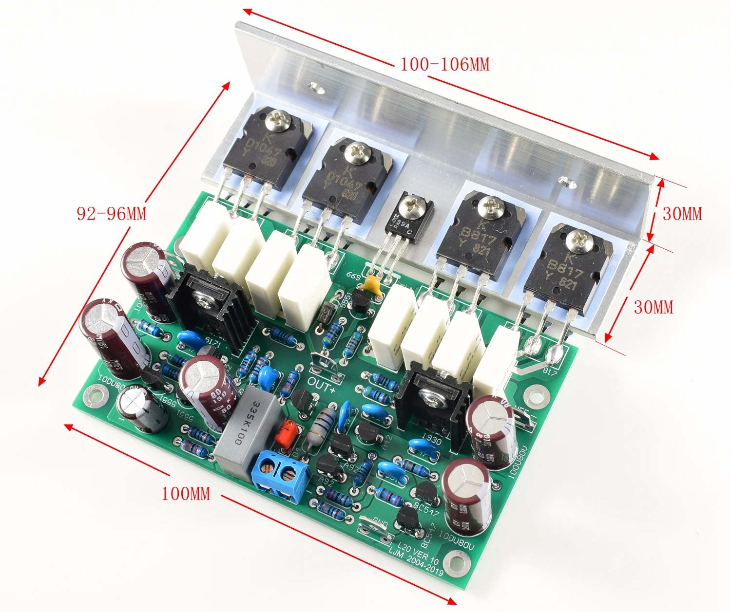 L20 Power Amplifier Board, Finished , Dual-channel, Two Boards, 200W8RVER 10-AP2 Test