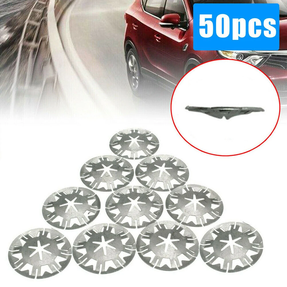 50pcs Universal Undertray Exhaust Heat Shield Metal Spring Washer Fixing Clip Nut N90-796-501 Car Accessories