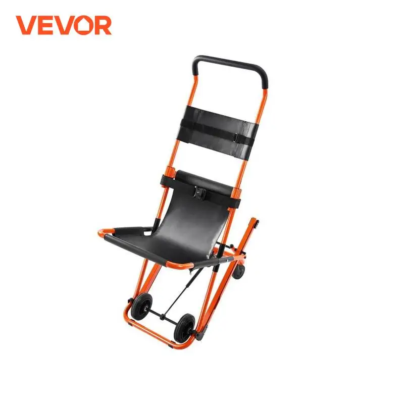 VEVOR 350lbs Manual Stair Chair Foldable Stair Transport Wheelchair with 4 Wheels Ambulance Firefighter Use for Elderly Disabled