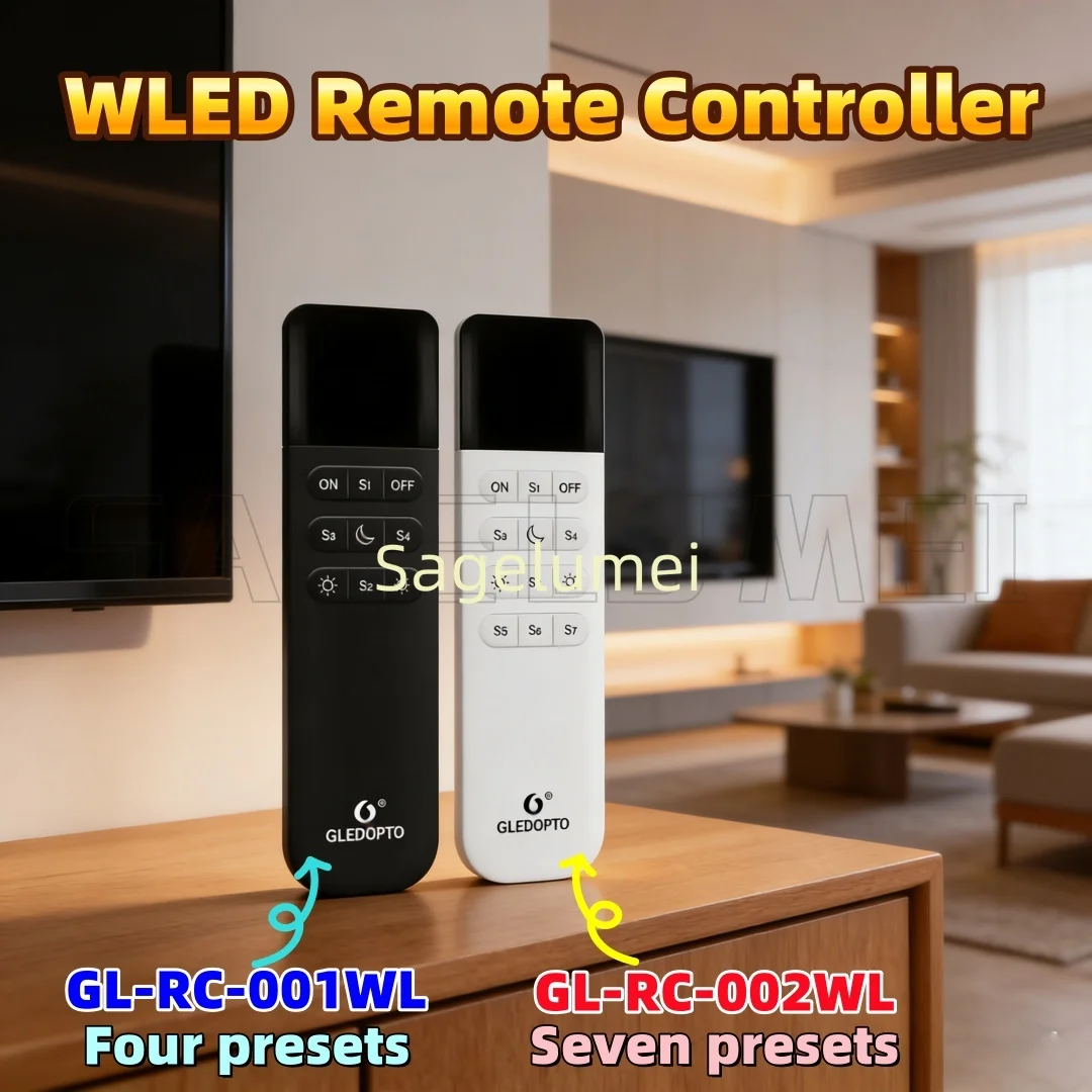 

Новый беспроводной Wi-Fi контроллер GLEDOPTO Smart WLED RC-001WL/002WL 2.4G с 4/7 режимами сценариев, режимом сна и регулировкой яркости