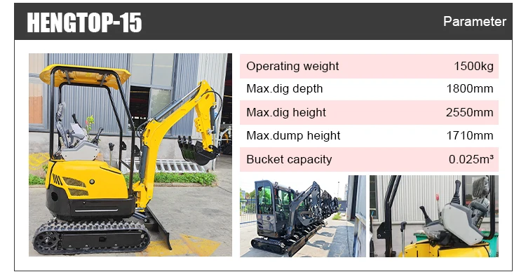 Kostenloser Versand Diesel-Minibagger CE EPA Euro 5 Kompakter Raupenbagger Mikrobagger Baumaschine Kleiner Bagger Preis Anpassbar – Detail 7