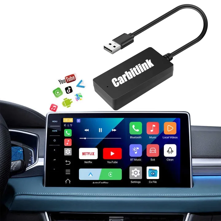 Wireless Carbitlink Adapter To Carplay Android Auto Multimedia Bluetooth Dongle For Changan Baic Chery Geely Wuling Dongfeng GAC