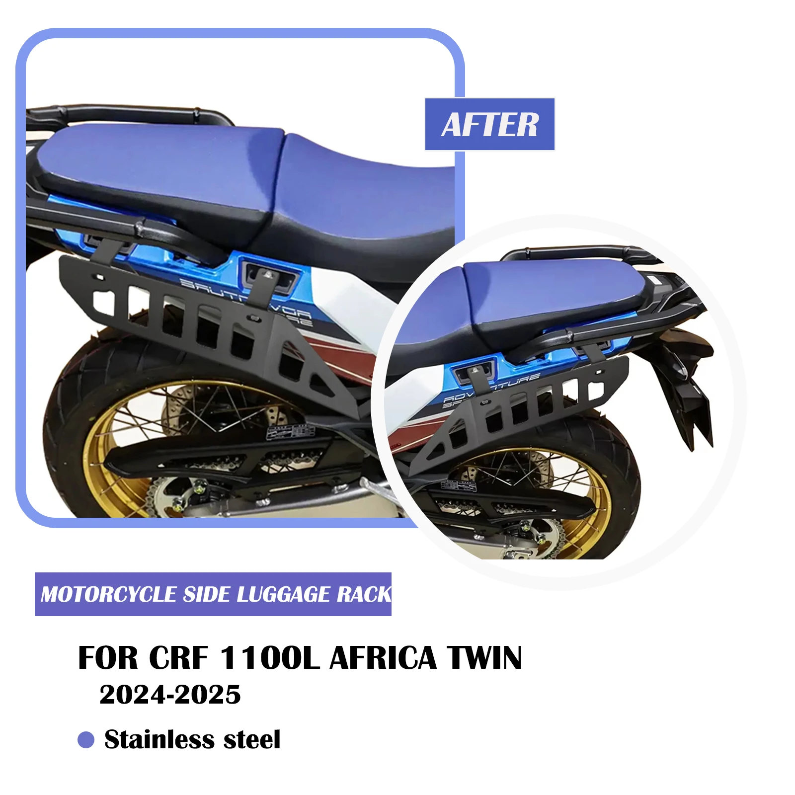 

Для Honda CRF 1100 L 1100L Africa Twin 2024-2025 мотоциклетные боковые багажники, седельная сумка, опорный кронштейн, багажники