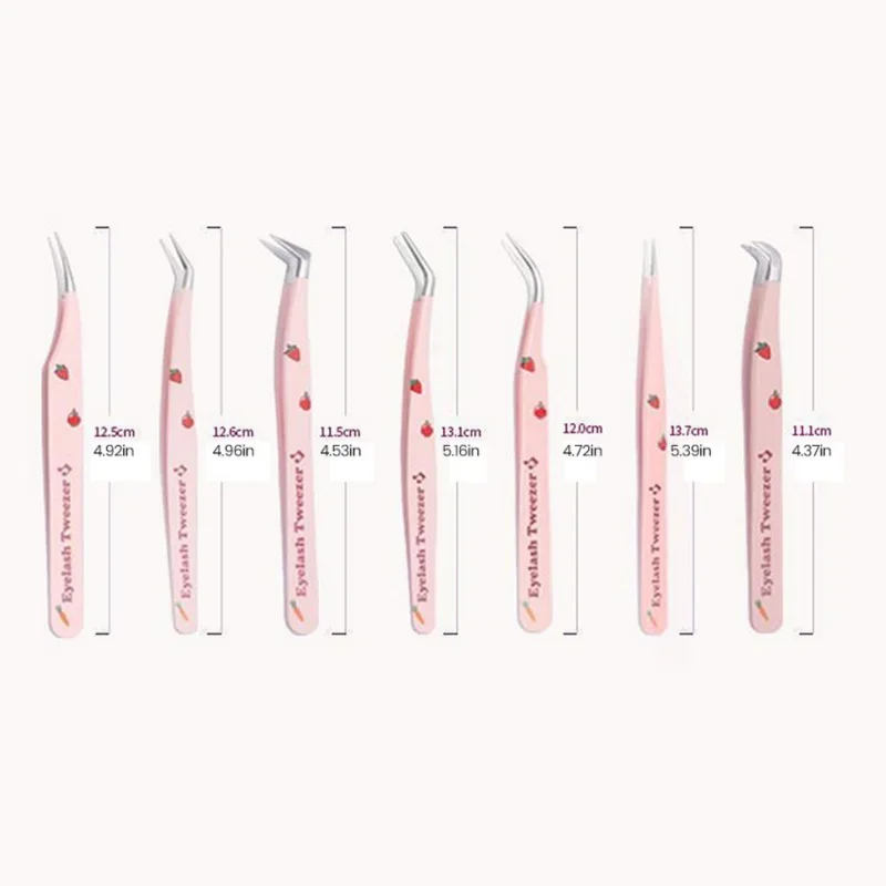 6/7pcs falsche Wimpern Pinzette Set gerade gebogen für gefälschte Wimpern verlängerungen Augenbrauen Haars pange Zange Nail Art Make-up-Tool