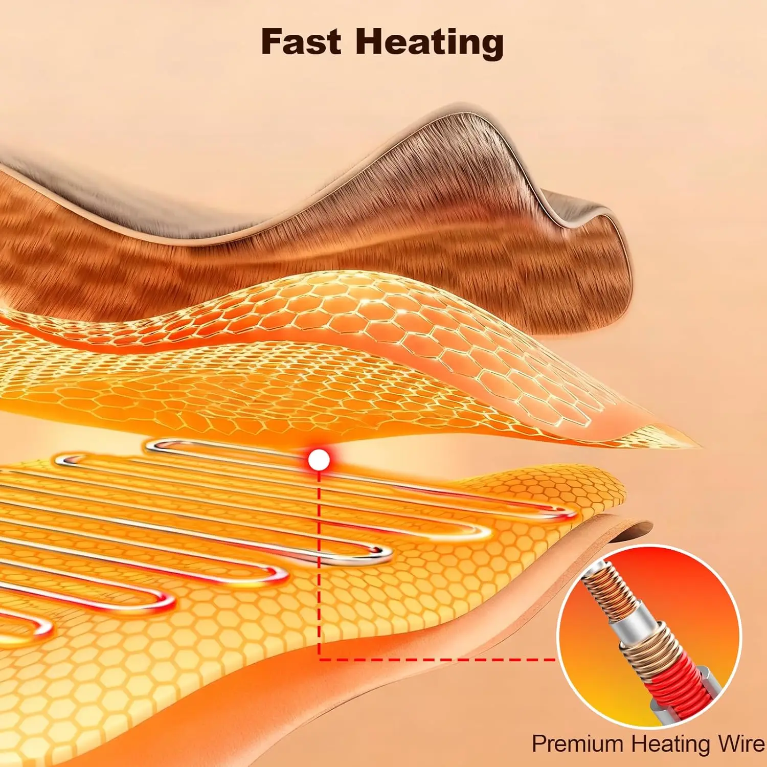 USB الكهربائية سخان القدم شكل الفرعية جهاز تدفئة القدمين 6 سرعات التحكم في درجة الحرارة أحذية دافئة القابلة للإزالة وقابل للغسل التدفئة وسادة للقدم