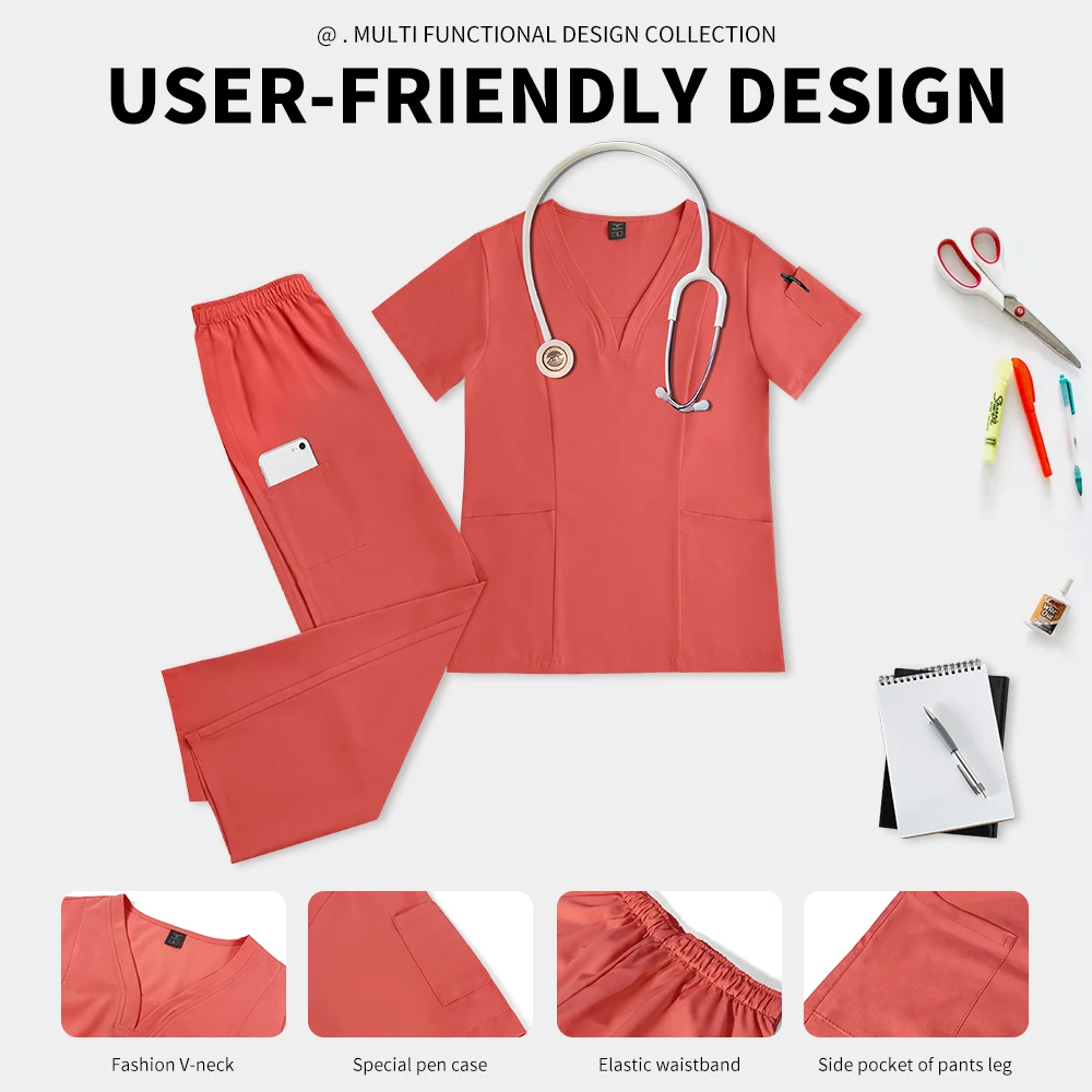 Niaahinn esfrega uniformes conjuntos atacado médico esfrega estiramento terno uniforme de enfermagem de saúde unisex uniformes cirúrgicos mulher homem