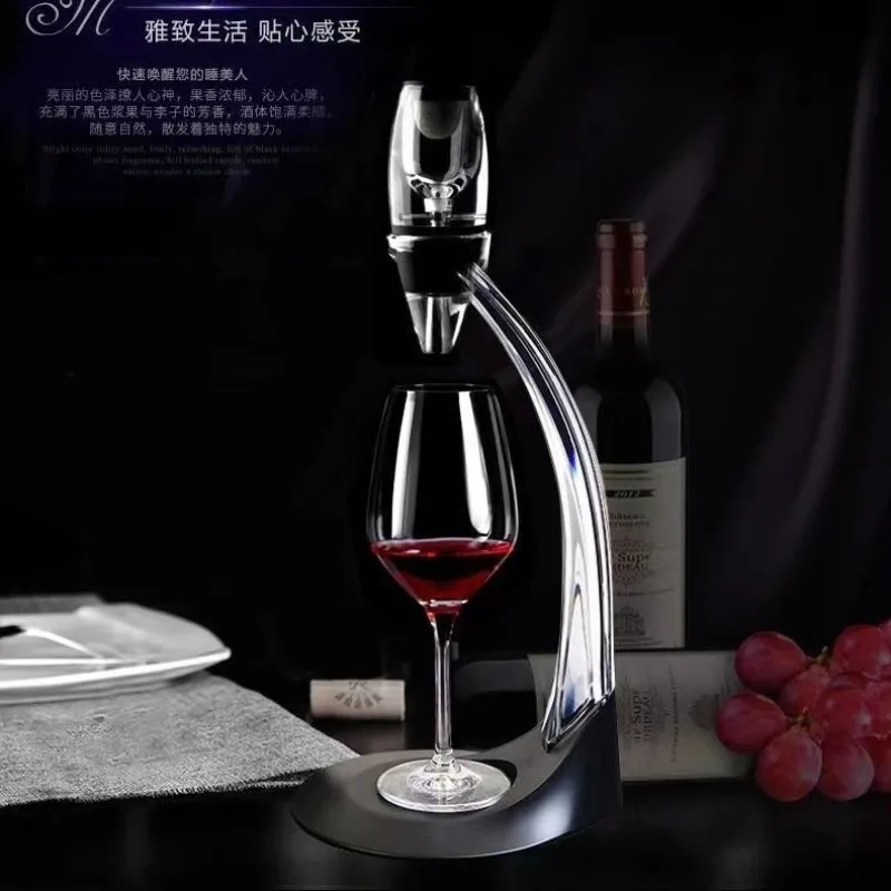 Professional Red Wine Decanter Pourer with Filter Stand Holder Vodka Quick Air Aerator Home Dining Bar Tools Perfect Gift