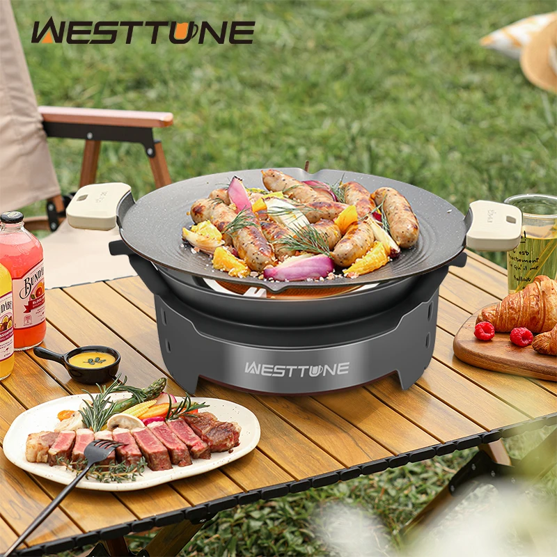 WESTTUNE-estufa infrarroja de alta potencia de 3600W, estufa de Gas para acampar al aire libre, quemador de Gas portátil a prueba de viento, Picnic, senderismo, suministros para acampar