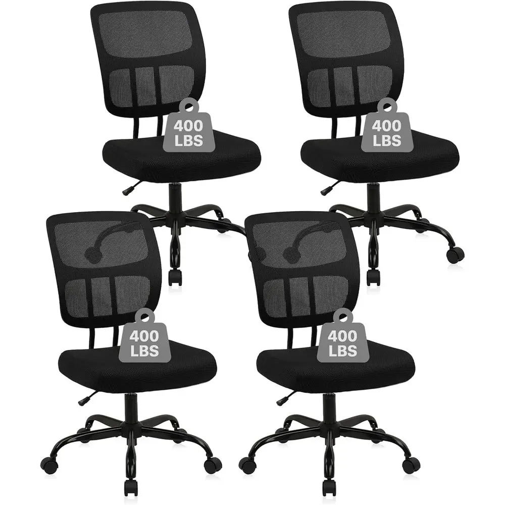 

Home Office Chair, Small Ergonomic Mesh Back Desk Chairs with Lumbar Support and Wheels, Adjustable Height 360° Swivel Rolling C