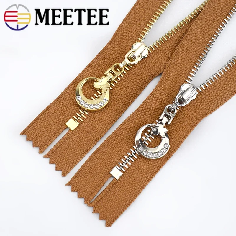 Meetee 10 sztuk 3 # metalowe zamki 15/18/20/25/30cm Close-end zamek do szycia Zip zestaw naprawczy DIY torby torebka odzież akcesoria