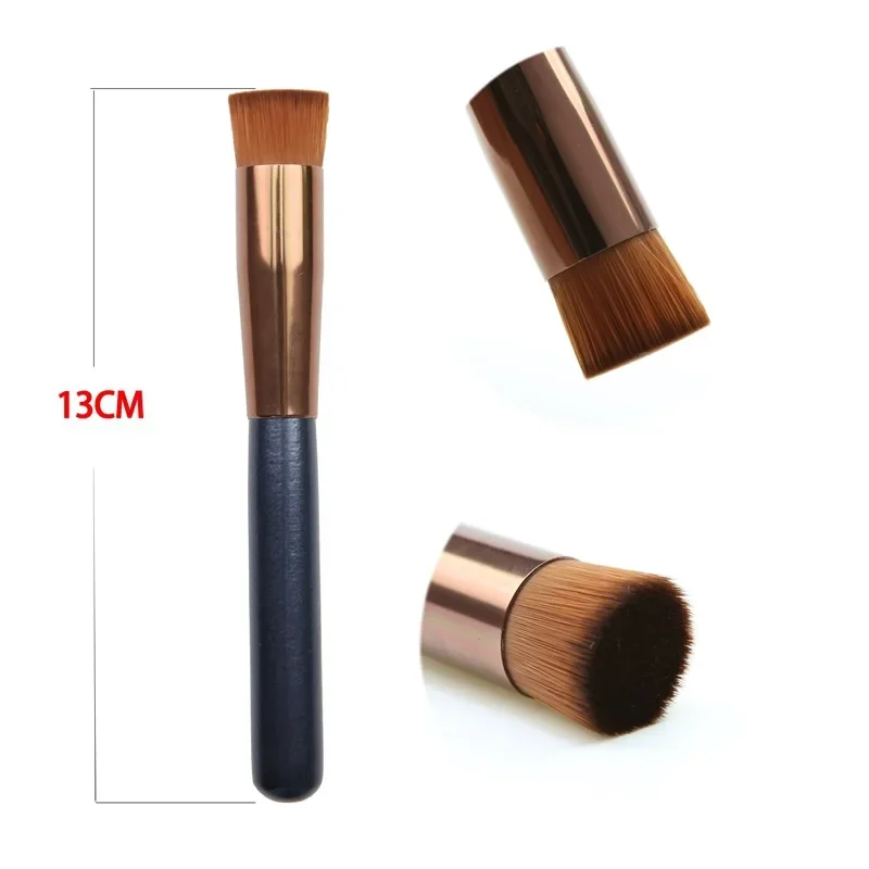 Oblique Head /Flat Top Foundation Brushes Set Concealer BB Cream Multi-function Face Makeup Brushes Beauty Tools Cosmetic Sponge