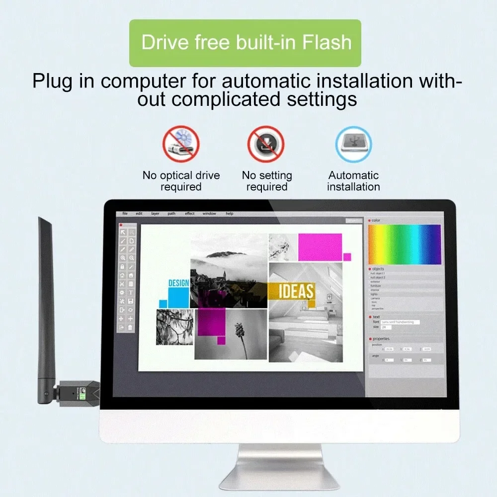 AX900 USB WiFi 6 Bluetooth 5.4 어댑터 2in1 동글 듀얼 밴드 2.4G 및 5GHz 안테나 Win 10/11 용 USB 네트워크 무선 Wlan 수신기
