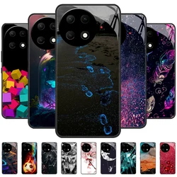For Tecno Camon 20 30 30S Pro Pova 5 6 Pro Pova6 Neo Spark30 30 Pro Tempered Glass Phone Case Black Border Cover Fundas Coque
