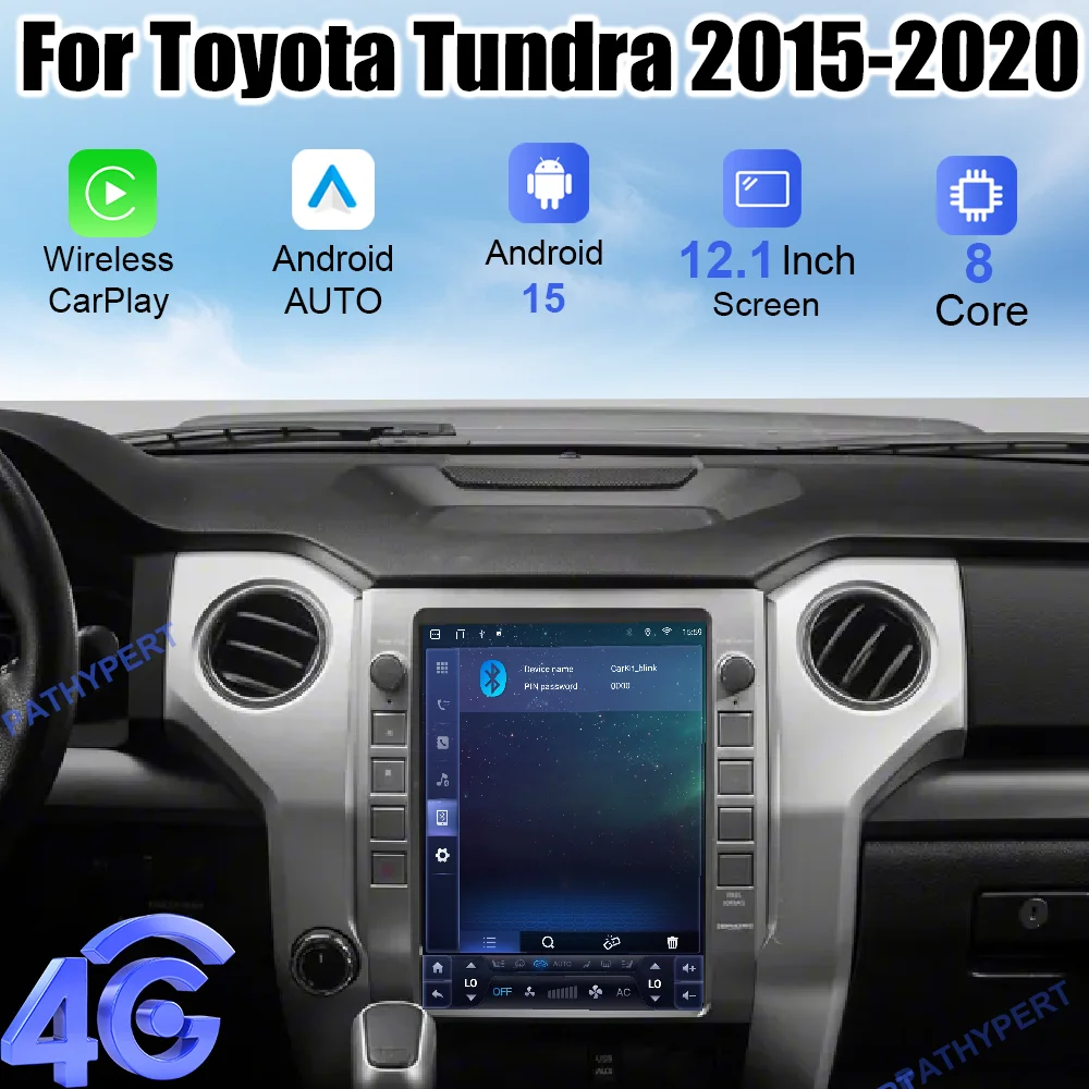 

Android 15 For Toyota Tundra 2015-2020 Car Multimedia Player Car Intelligent Systems Radio Wireless Carplay GPS Navigation DSP