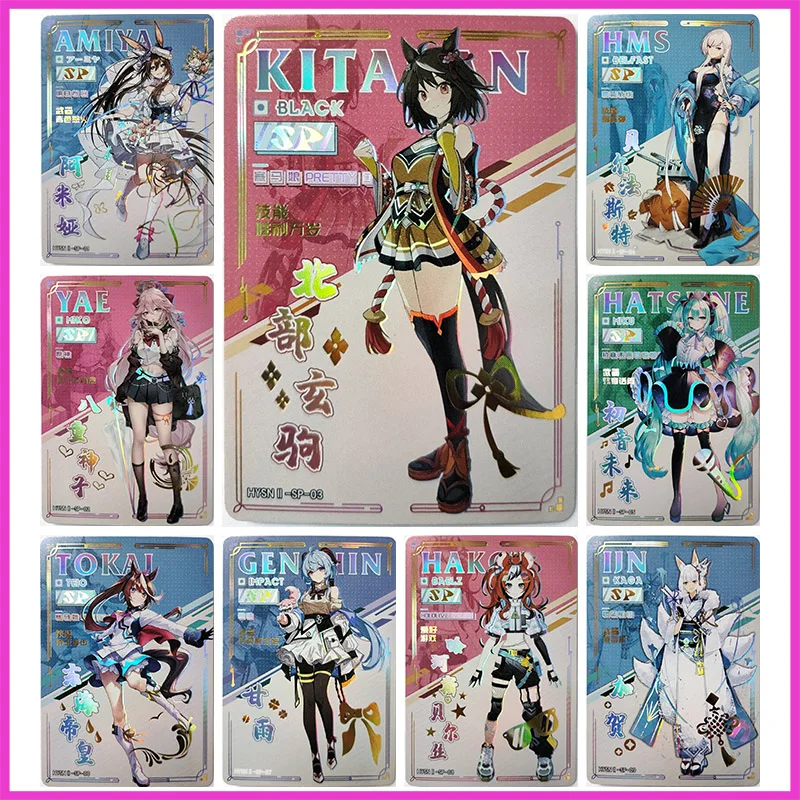 Anime Goddess Story Rare SP Flash Cards Amiya Kitasan Black Belfast Hatsune Miku Toys for boys Collectible Cards Birthday Gifts