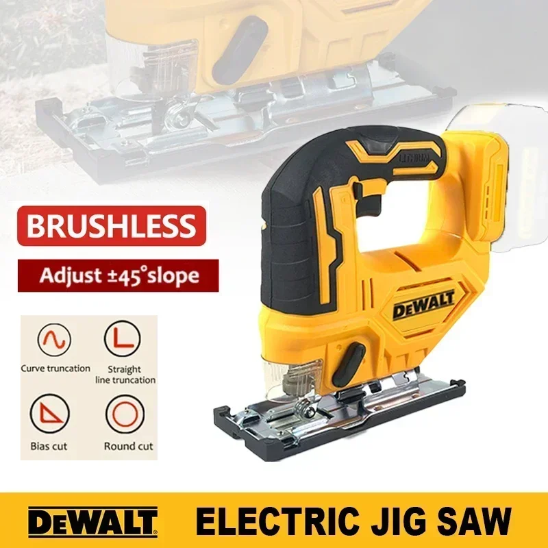 Бесщеточная кривая пила Dewalt 2700 об/мин, 20 В, аккумуляторная электрическая лобзик, портативный многофункциональный регулируемый деревообрабатывающий электроинструмент