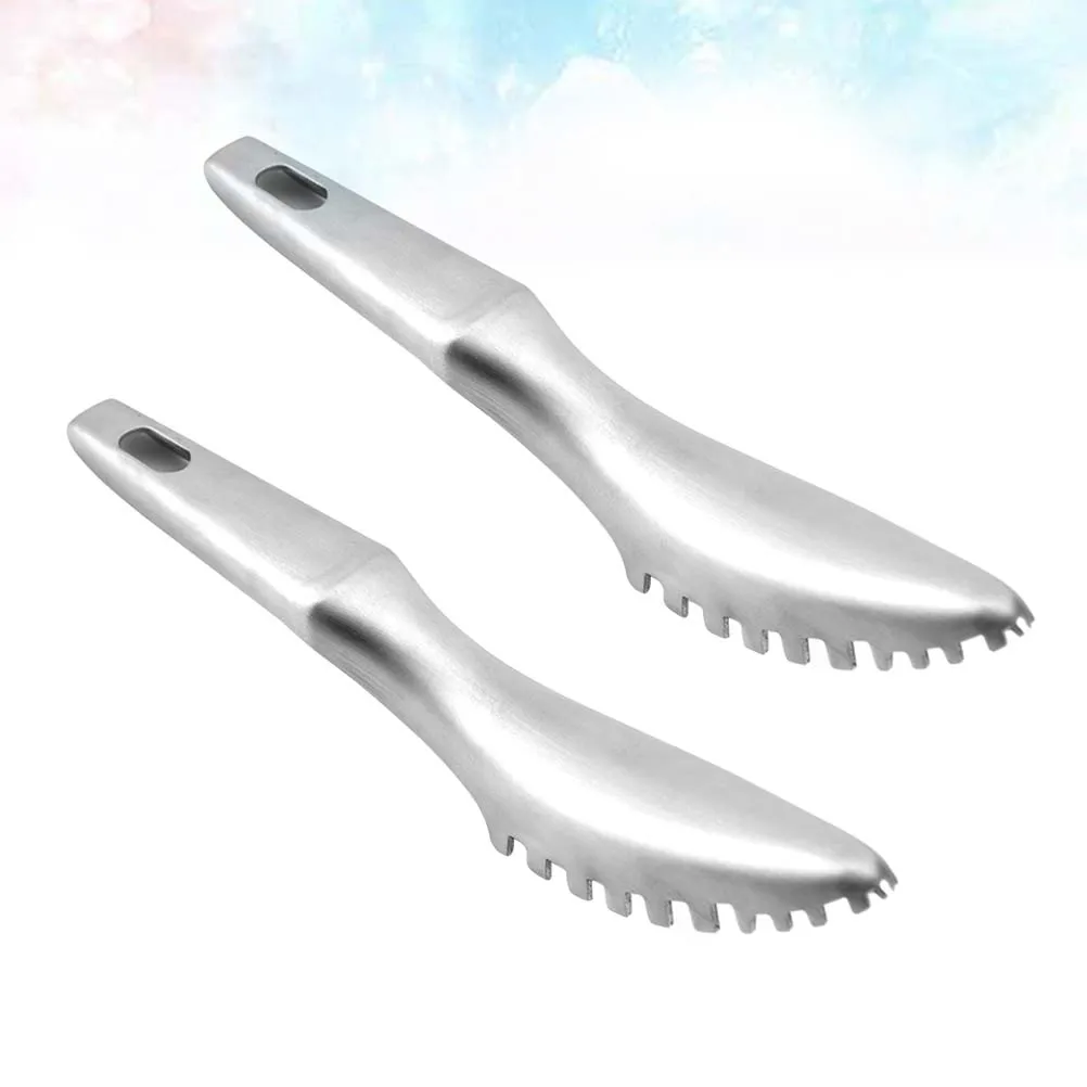 

2pcs Premium Stainless Steel Remover Fish Scales Scraper Kitchen Gadgets For Tool Household Use