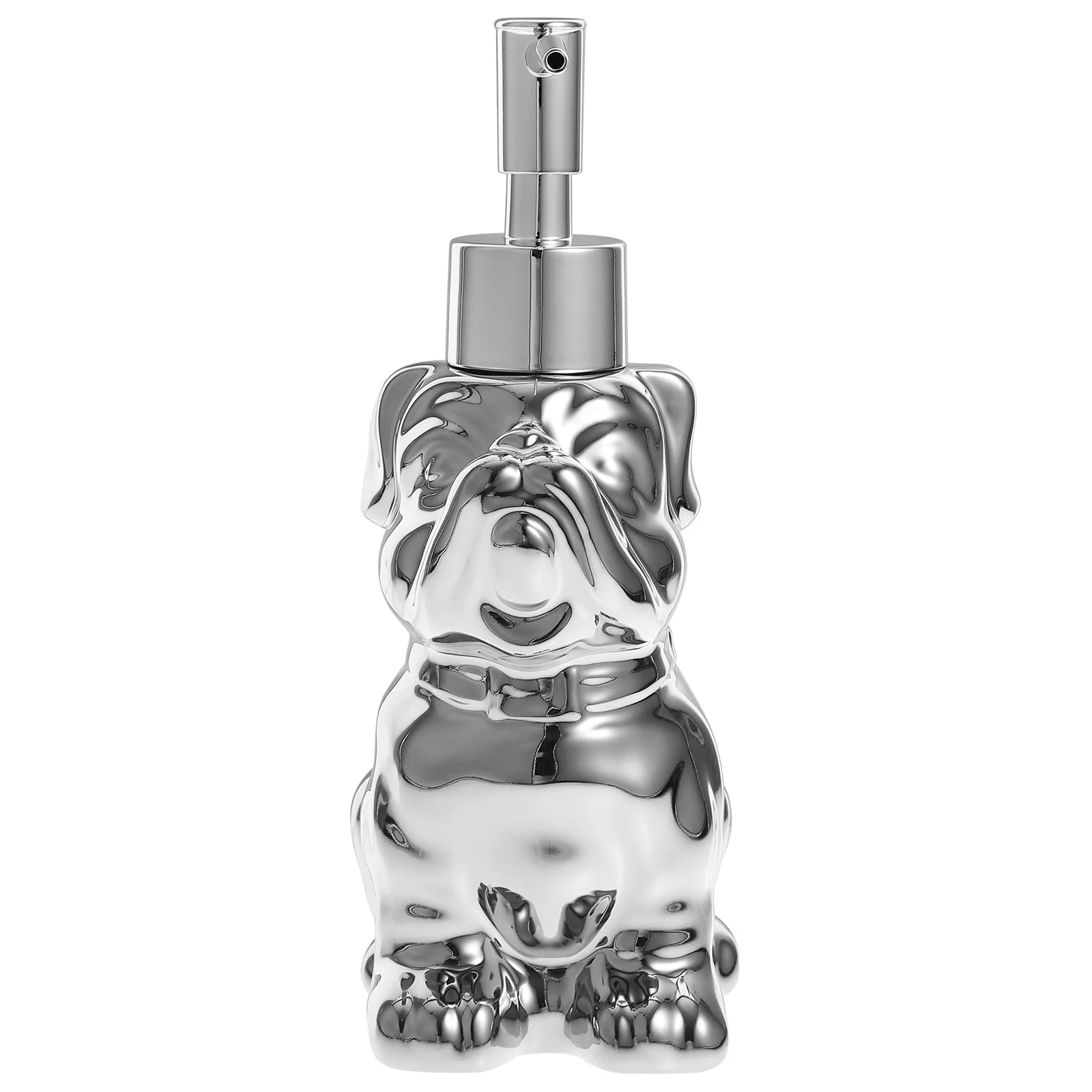 

Ceramic Cartoon Dog Shape Lotion Dispenser Bottle Lightweight Soap Pump for Home Bathroom Use Ceramic Soap Dispenser