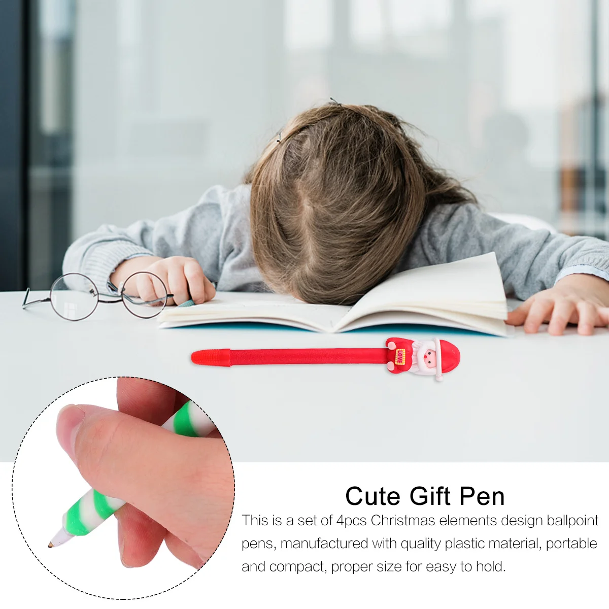 

Decorative Santa Claus Snowman Pen Stationery Christmas Theme Writing Ballpoint