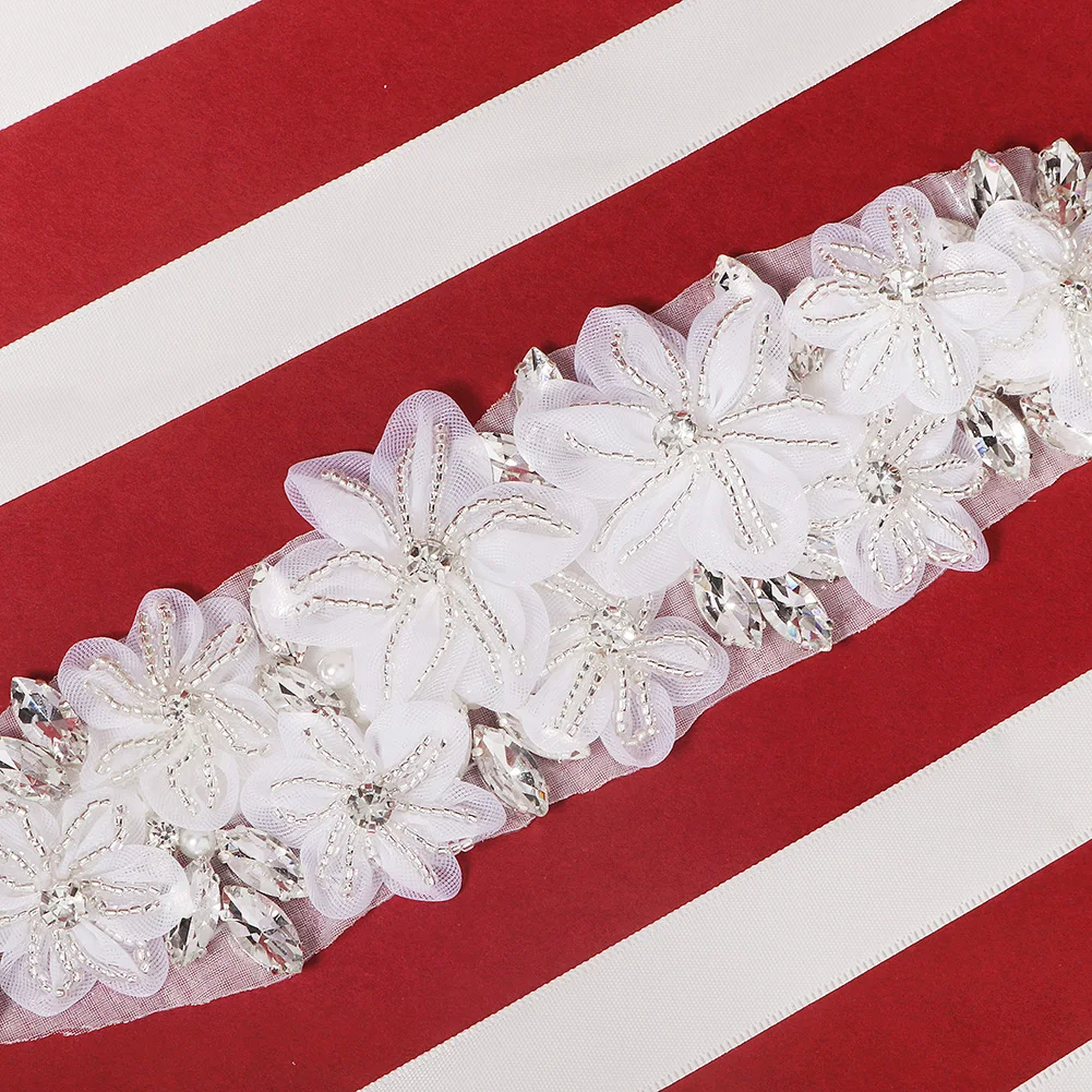 เข็มขัดแต่งงานลายดอกไม้ 3 มิติ - Bridal Sash Ribbon บทวิจารณ์และราคา