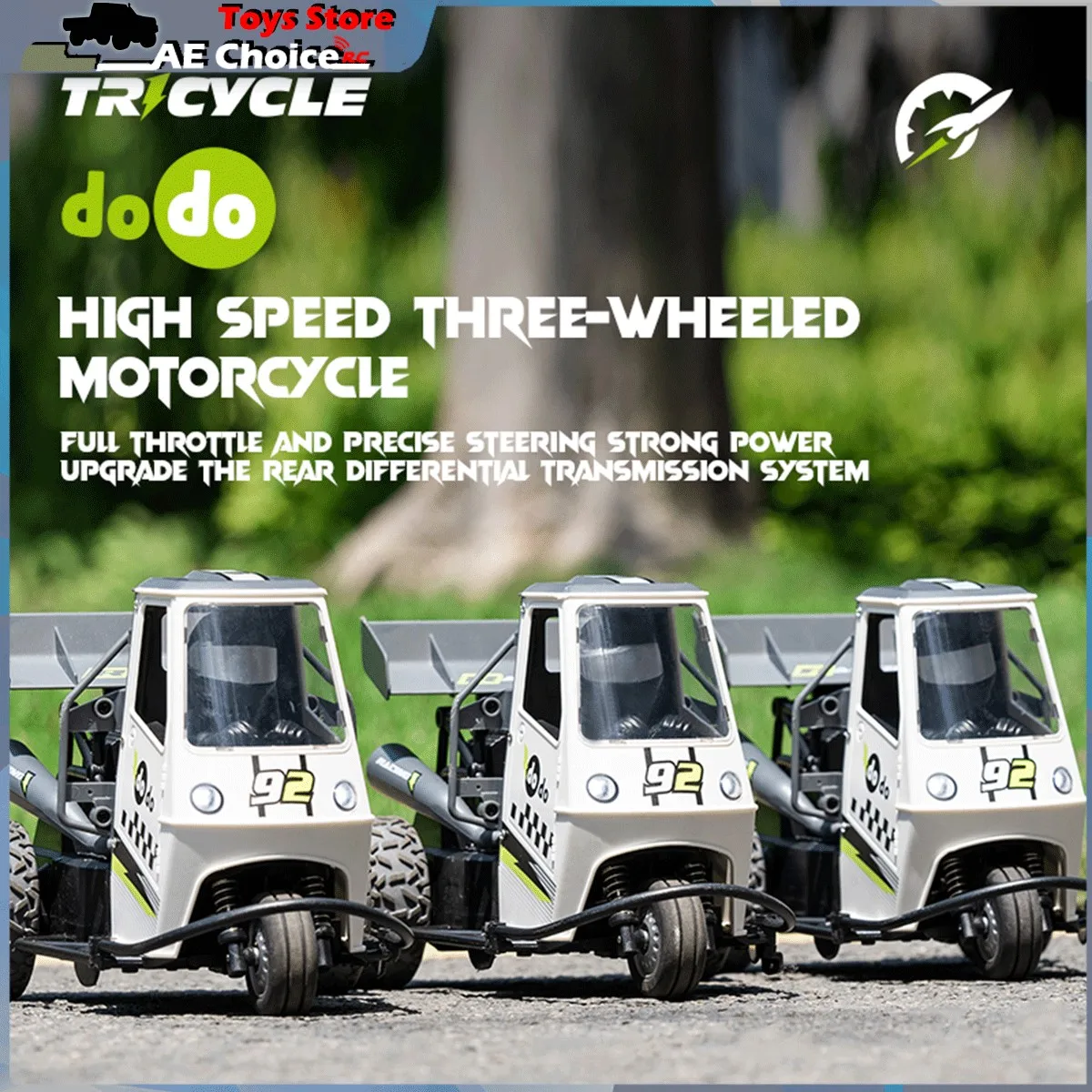 S810 1/16 2.4G télécommande trois roues RC moto avec pulvérisation légère électrique haute vitesse émulation motos jouet pour les enfants