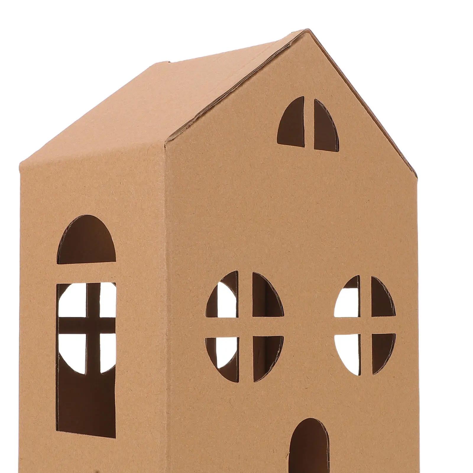 6 maisons en carton DIY pour enfants, kit de maison miniature inachevé, activité créative de construction et de coloriage, fournitures d'artisanat pour la maison et l'école