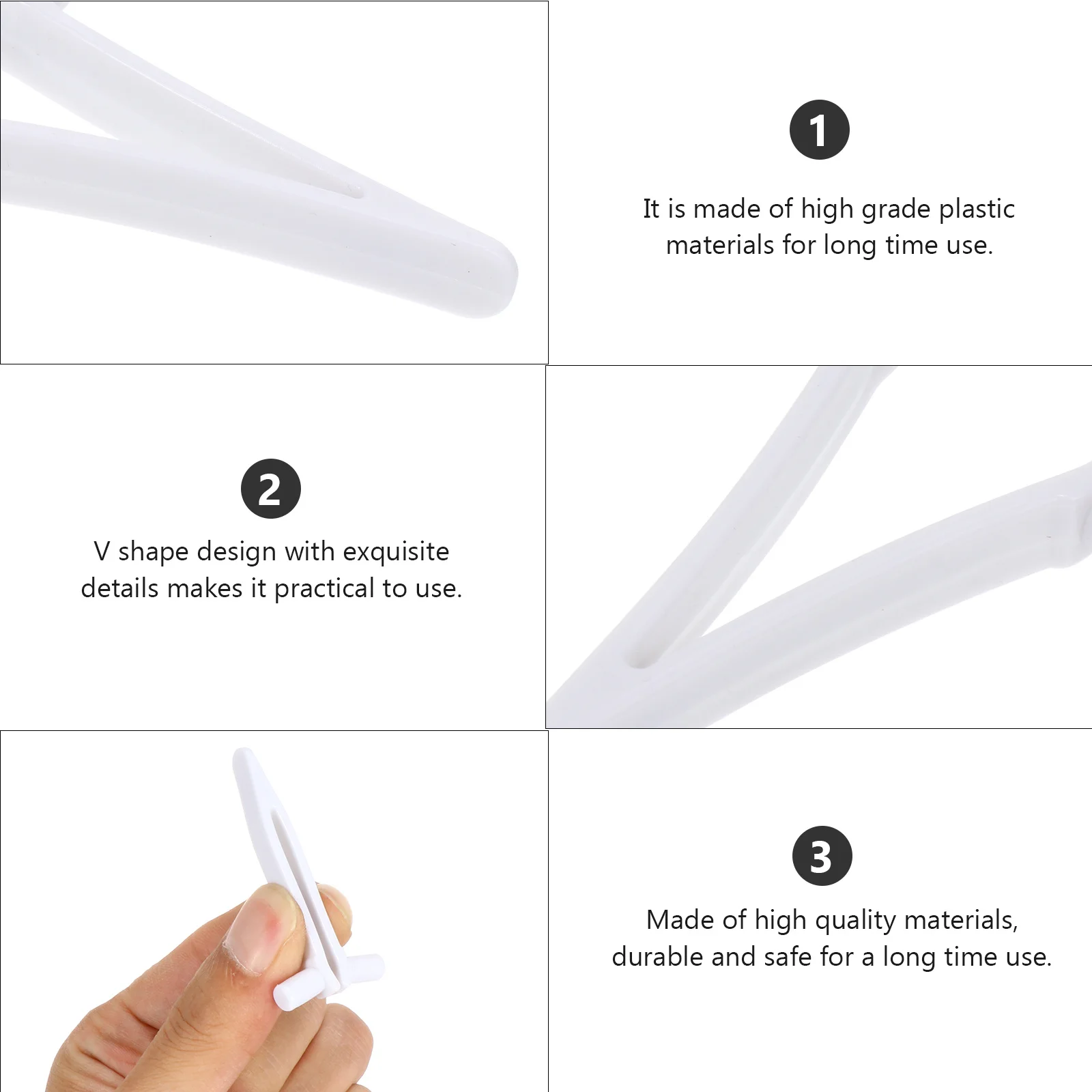 

24Pcs Plastic Swimming Pool V Clip V-Shape Attachments Pool Cleaning Brush Skimmer Rake Vacuum Head Clips