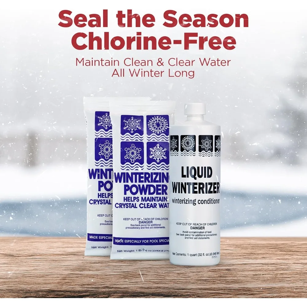 Rx Clear Winter Closing Kit | Non-Chlorine Winterizing for Above or In Ground Swimming Pools Up to 20,000 Gallons