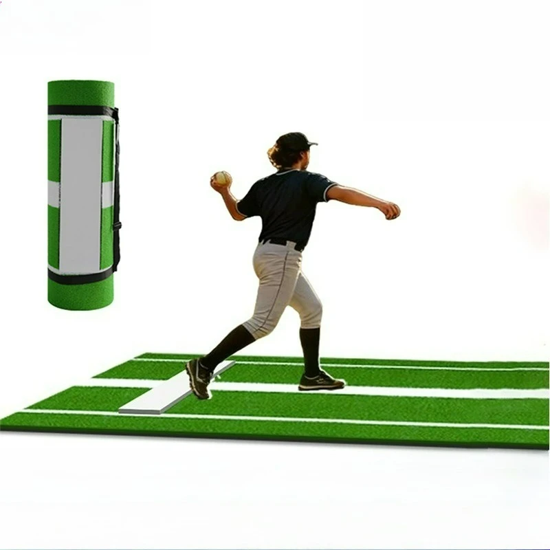 Baseball hitting mat anti slip portable pitcher training softball pitching batting practice sports equipment