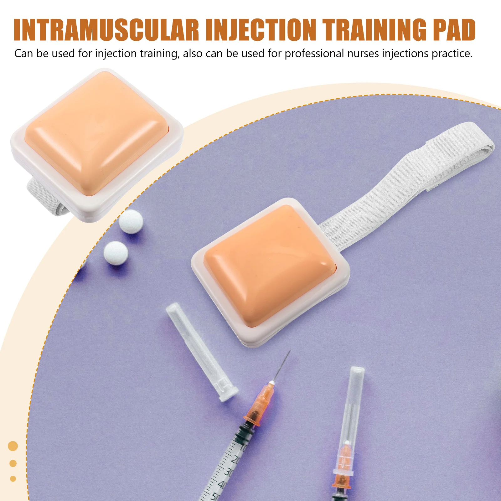 Syringe Injection Practicing Pad Nurse Trainer Practice Kit Home Care Reusable Training Fake Skin Simulation