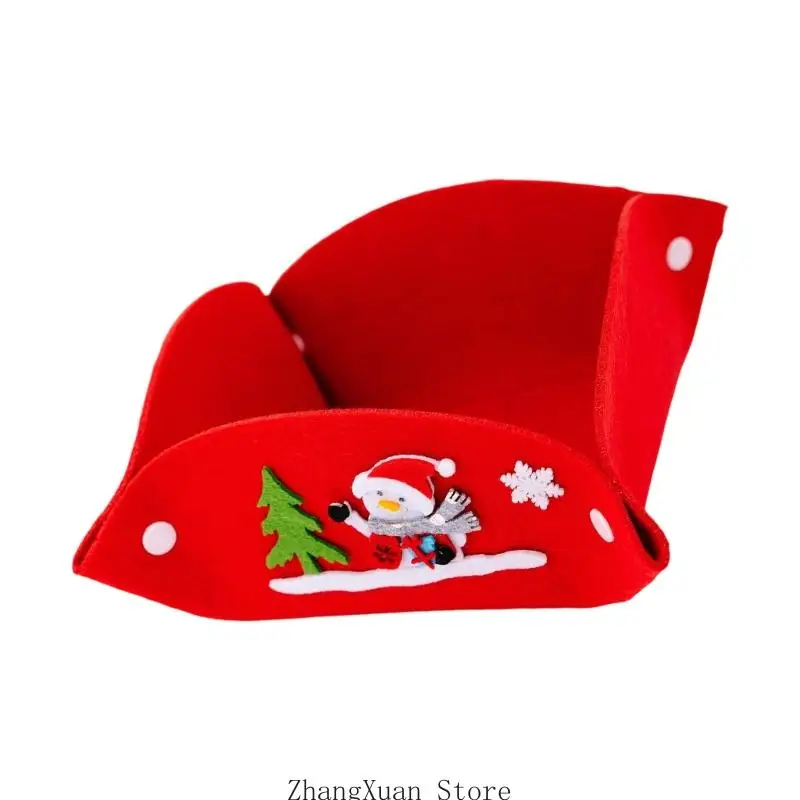 Saisonale Süßigkeitenbox aus Vliesstoff für Weihnachtsleckereien für Partytische, 3 x – Detail 9
