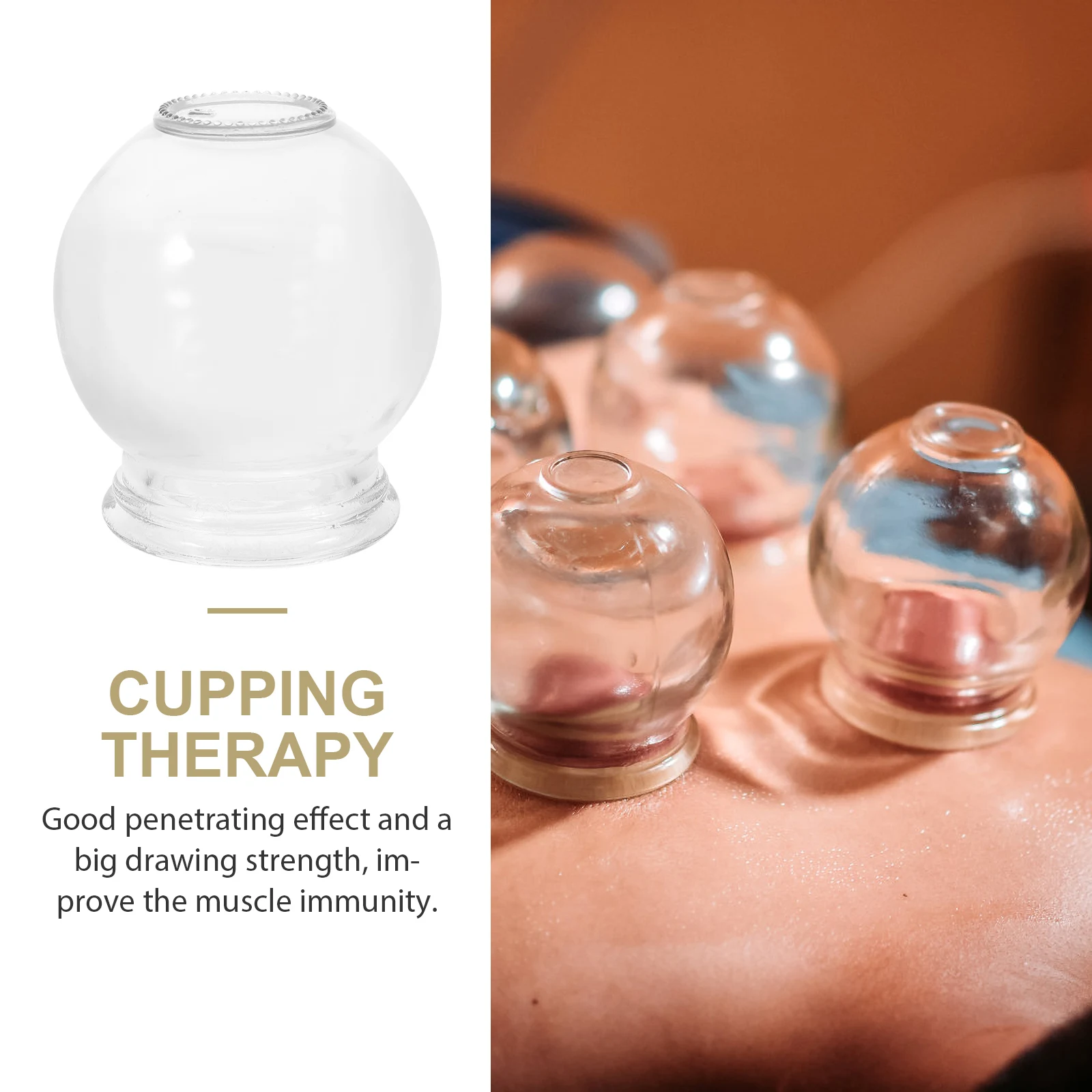 

6Pcs Glass Cupping Set Durable Massage Cups Vacuum Suction Therapy Improve Blood Flow Cure Cups Massage Cans Cupping Therapy Set