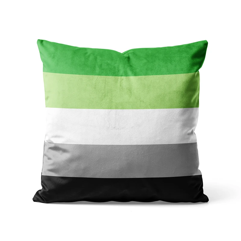 

Gaslight Gatekeep Girlboss Aromantic Pride Flag Throw Pillow Covers Cushion Cases Pillowcases for Sofa 45cm x 45cm