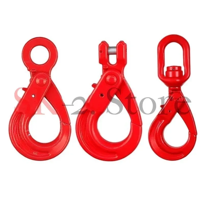 Horn safety self-locking hook European alloy steel horn safety self-locking Rotary lifting cargo Sling