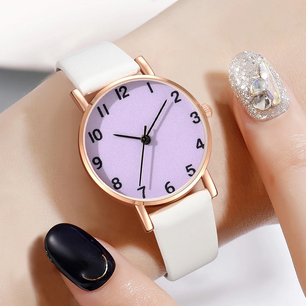 1Pcs White Fashionable Minimalist Watch Luxurious Couple Steel Strip Casual Quartz Watch Is The Perfect Gift For Her